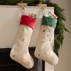 Skier Boucle Applique Stockings
