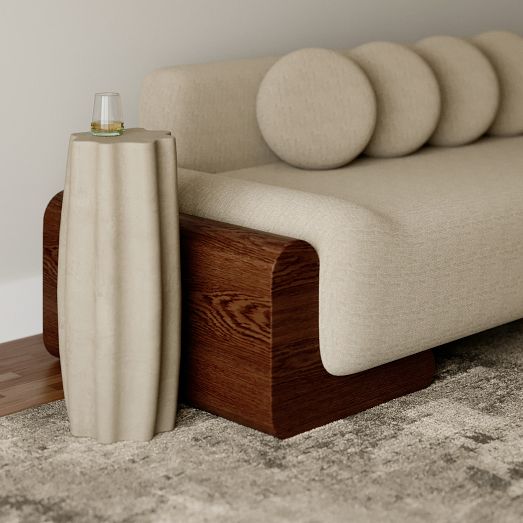 Winter Fluted Drink Table by West Elm