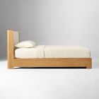 Ava Cerused Wood &amp; Upholstered Bed