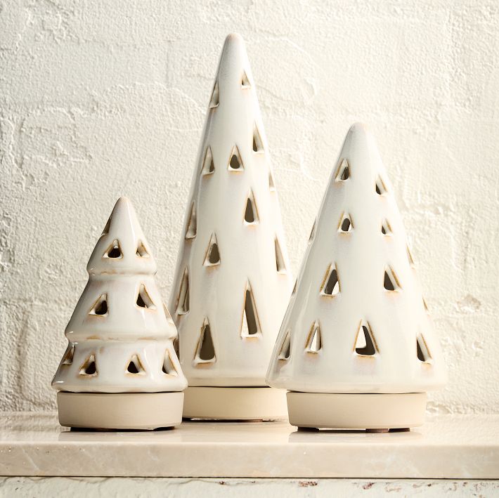 Ceramic Tree Tealight Candleholders | West Elm