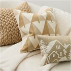Crewel Colorblock Trees Pillow Cover