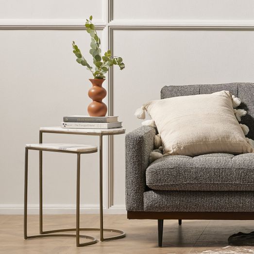 Sybil Marble Nesting Side Tables (18") by West Elm