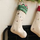 Skier Boucle Applique Stockings