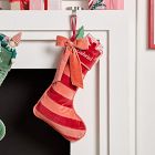 Red Stripe Velvet Stocking