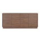 Rina Curved Oak Pedestal Sideboard (72")
