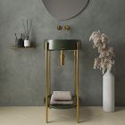 Miami Round Handmade Vessel Sink &amp; Console