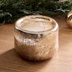 Gold Shimmer Metallic Candles - Winter White