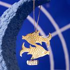 Metal Zodiac Ornament - Pisces