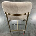 Open Box: Jack Metal Frame Counter Stool (26") - Performance Distressed Velvet Sand, Champagne Bronze