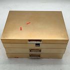 Open Box: Mid Century Jewelry Box, Grand (7.25"H) - Champagne