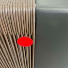 Open Box: Porto Aluminum Outdoor Lounge Chair - Dark Bronze, Brown Cord, Slub Weave Shore