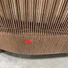 Open Box: Porto Aluminum Outdoor Lounge Chair - Dark Bronze, Brown Cord, Slub Weave Shore