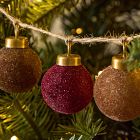 Flocked Ball Garland