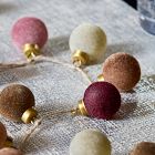 Flocked Ball Garland