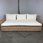 Open Box: Westport Slim Outdoor Slim Profile Sofa (85") - Crosshatch Weave Alabaster, Natural