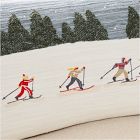 Cross-Country Skiers Pillow Cover