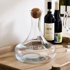 Glass Decanter with Wood Stopper