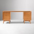 Mid-Century Modular Desk w/ 2 File Cabinets (70") - ADA