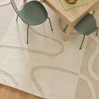 Wiggle Block Shag Wool Rug