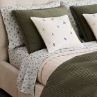 Embroidered Skier Pillow Cover
