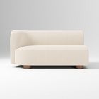 Open Box: Laurent Left Arm 2-Seater Sofa - Performance Basket Slub Sand, Cool Walnut