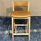 Open Box: Marcus Samuelsson Leather Counter Stool (26"H) - Ludlow Leather Sesame, Blonde