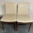 Open Box: Framework Dining Chair, Set of 2 - Ludlow Leather Sand, Dark Walnut