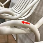 Open Box: Santa Cruz Outdoor Stacking Dining Chairs, Set of 2 - Seashore