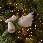 Baby's First Christmas Felt Stork Ornament
