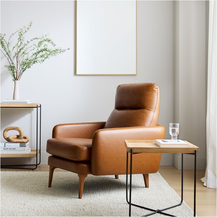 Auburn Leather High-Back Chair | West Elm