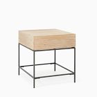 Industrial Solid Wood Storage Side Table (20")
