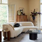 Travertine Solid Wood Side Table (23")
