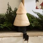 Stacked Wood Tree Stocking Holders