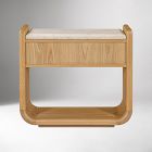 Zephirin Travertine Nightstand (28")