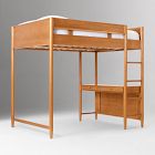Mid-Century Full Loft Bed w/ Desk