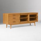 Mid-Century Glass Media Console (72"&ndash;80")