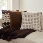 Solid Faux Mohair Pillow Cover