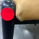 Open Box: Dunham Dining Chair - Ludlow Leather Sesame, Black, Sand Straps