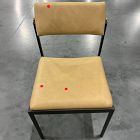 Open Box: Freeman Leather Pivot Dining Chair - Ludlow Leather Cumin, Textured Antique Bronze