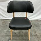 Open Box: Hyde Dining Chair - Ludlow Leather Black, Blonde