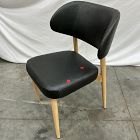 Open Box: Hyde Dining Chair - Ludlow Leather Black, Blonde
