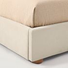 Emmett Nontufted Low Profile Bed - Wood Legs