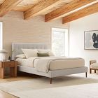 Emmett Tufted Bed - Wood Legs
