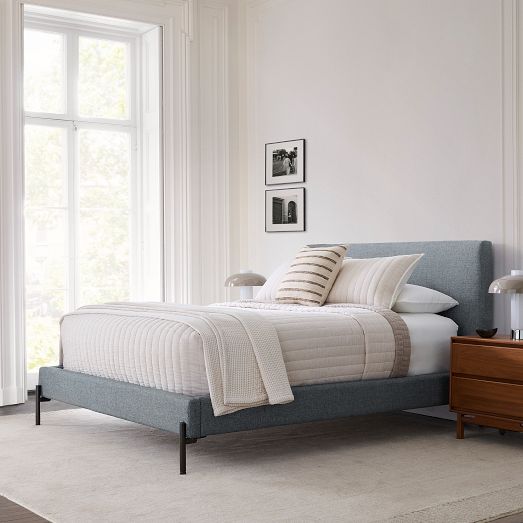 Emmett Nontufted Bed Metal Legs | West Elm