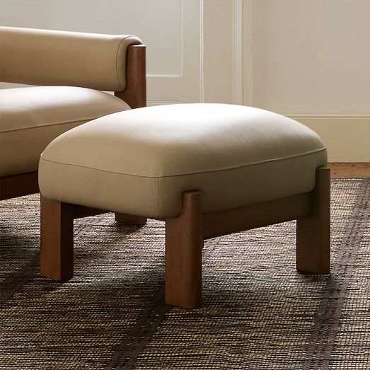 Nils Leather Chair Ottoman – Luxe Comfort | West Elm