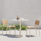 Sydney Outdoor Bistro Table (30") &amp; Stacking Dining Chairs Set