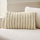 Chunky Cable Lumbar Pillow Cover