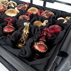 Christmas Ornament Storage Box w/ Adjustable Telescoping Height Dividers