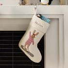 Felt Polar Pals Stocking - Bunny Snow Boarding