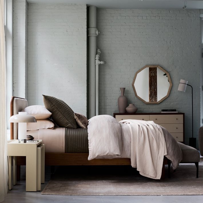 Silky TENCEL™ Striated Duvet Cover & Shams | West Elm